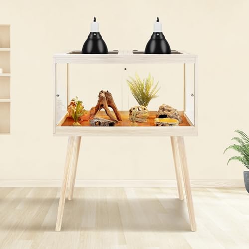 Reptile Enclosure with Leg (Oak / 24"x16"x16",30Gallons)