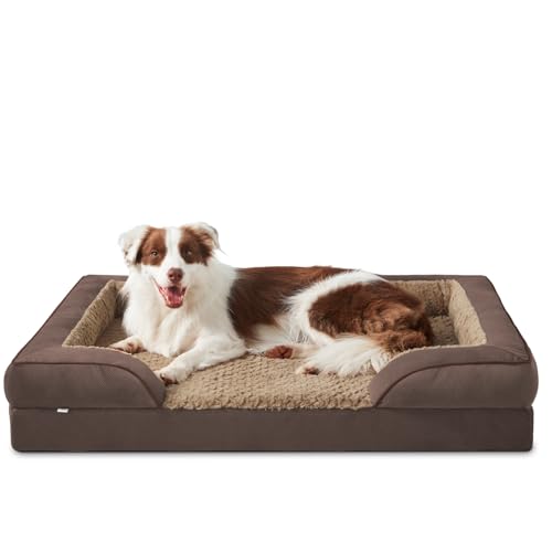 Orthopedic Dog Bed for Large Dogs (Dark Brown / L (35"x 25"x 6.5"))