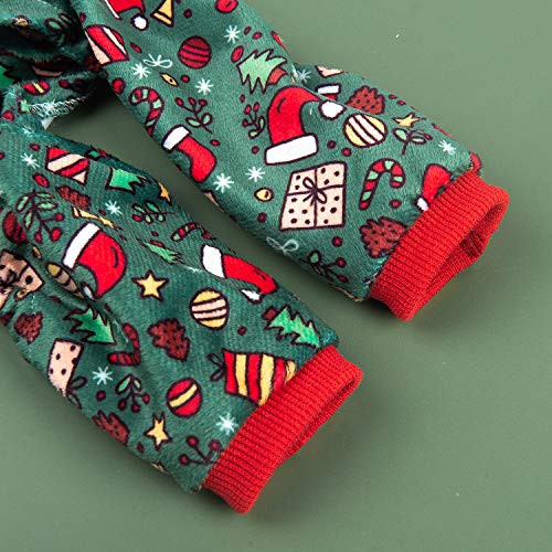 Dog Christmas Pajamas Puppy Onesies Small Dogs Soft Pjs Coat Cat Apparel Comfy Pet Clothes Outfit Doggie Bodysuit (Medium / Xmas111)