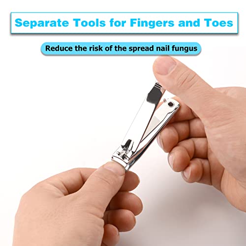 2PCS Silvery Nail Clippers Set (Silver)