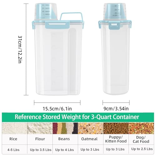 Rice Storage Container 3 (3Qt-Blue)
