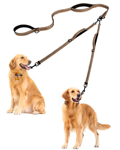 Double Dog Leash (Brown)