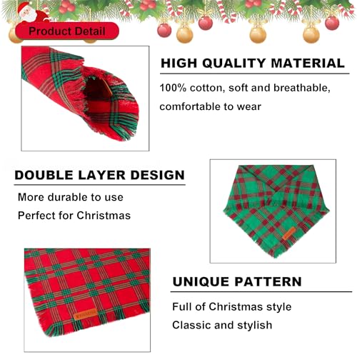 Christmas Dog Bandanas with Tassels (X-Large / Christmas-2)