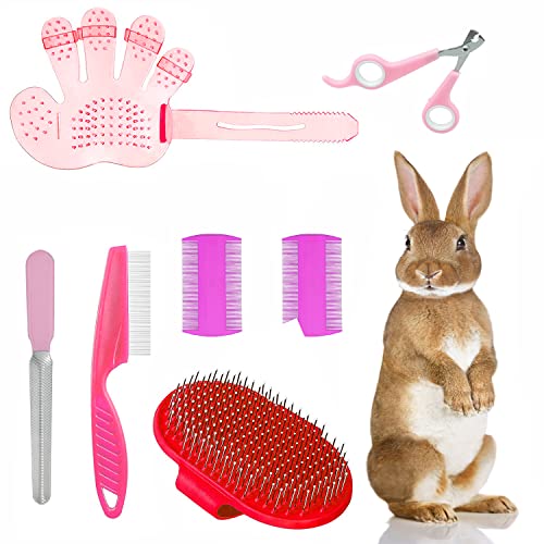 7 Piece Small Pet Grooming Kit (Pink)
