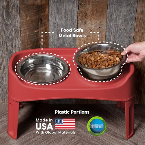 Elevated Dog Bowls (Red)
