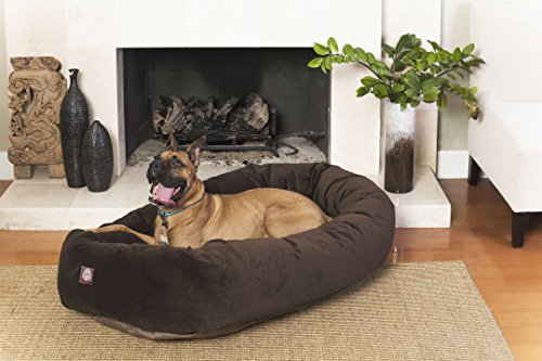Suede Calming Dog Bed (Chocolate)