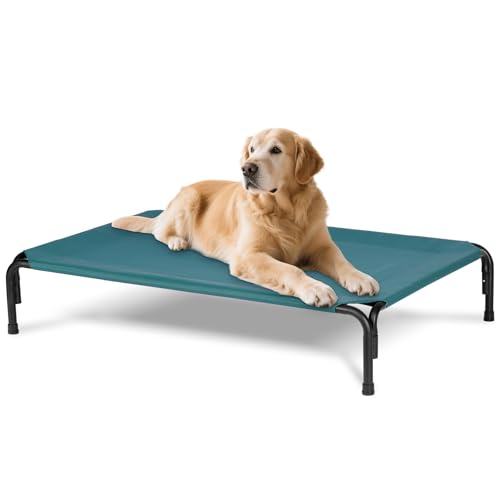 Elevated Dog Bed for Outdoor (Green / 47"L x 29"W x 8"Th)