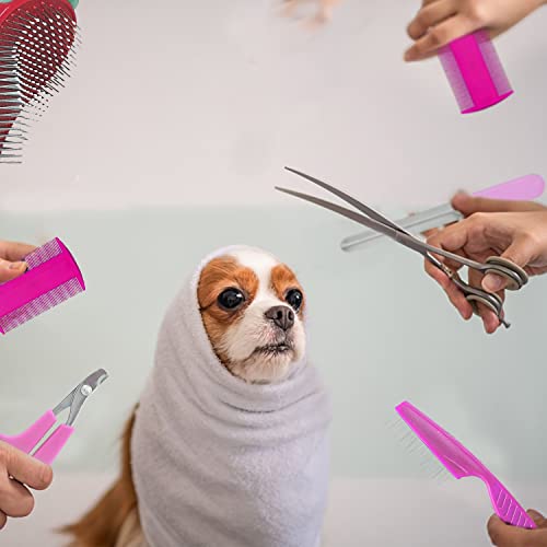 7 Piece Small Pet Grooming Kit (Pink)