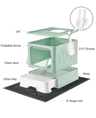 Cat Litter Box with X (Upgrade Green)