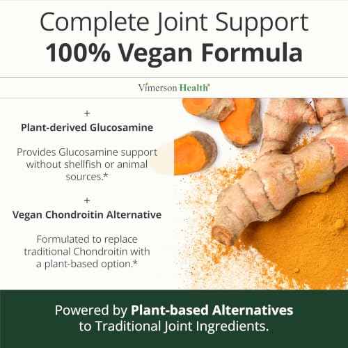 Vegan Glucosamine Chondroitin MSM Joint Supplements for Women & Men 90 Tabs