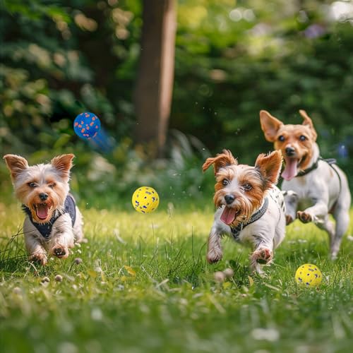 Dog Balls for Aggressive Chewers (E-yellow&blue)