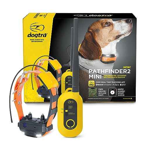 Pathfinder 2 Mini GPS Dog Tracker e Collar 4 Mile Long Range LED Light No Monthly Fees Free App Waterproof Smartwatch Control Based Real Time Tracking Multiple Dogs Smartphone Required (Pathfinder 2 / 25 lbs and up)