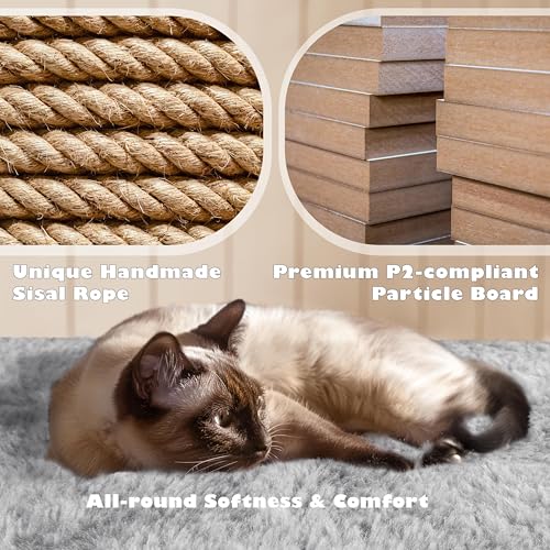 54in Cat Tree Tower (Light Gray / 54in)