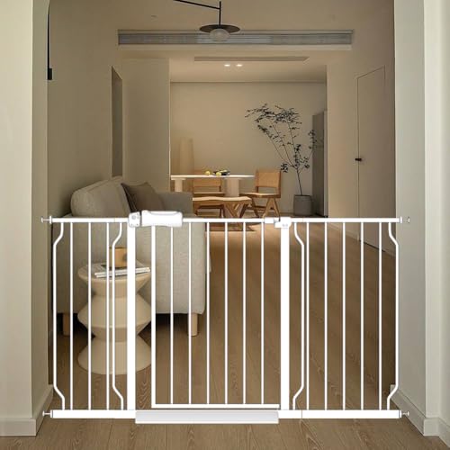 White Extra Wide Baby Gate 53 (52.76"-57.48"/134-146cm)