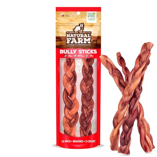 Odor Free Braided Bully Sticks (12" Braided - 2 Count)