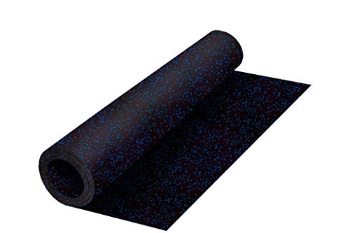 Genaflex Rubber Gym Floor Mat (10% Blue / 240"L x 48"W x 0.3"Th)