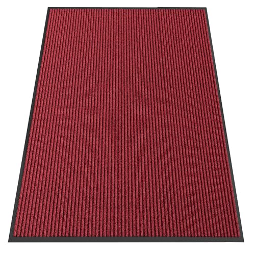 Indoor Outdoor Door Mat (Red / 4' x 6' (Rectangular))