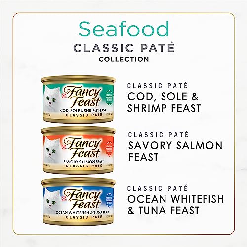Purina Fancy Feast Seafood Wet Cat Food Variety Pack (2 Count (Pack of 12))
