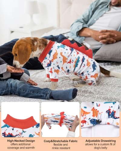 Dinosaur Costume Dog Pajamas (X-Small / Dinos#2)