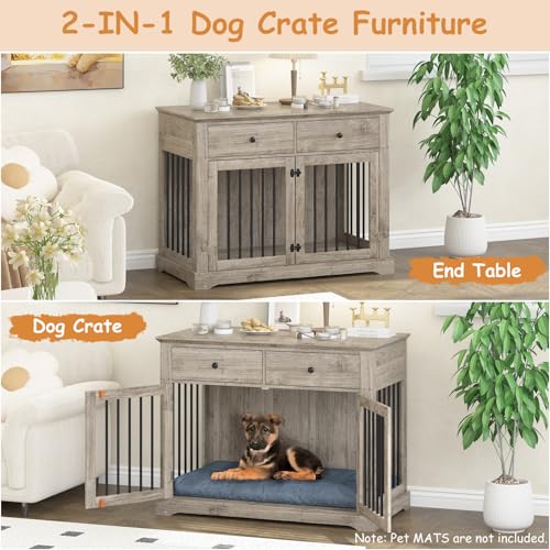 Dog Crate Furniture (Grey)