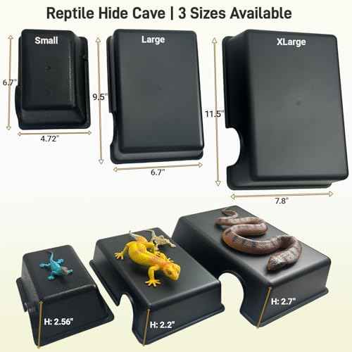 Reptile Hide Cave (Black / X-Large (1 Count))