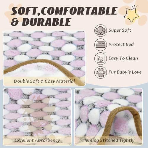6 Pcs Washable Guinea Pig Blankets Absorbent Small Animal Fleece Bedding Cage Liners Reusable Pet Pee Pad Sleep Mat Pad Cover for Hamster Ferret Rabbit Chinchilla Hedgehog (6 Black Bulk / 24" x 35")