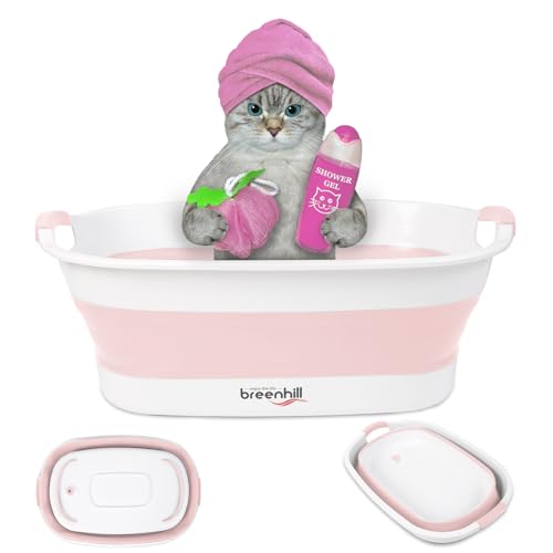 Collapsible Dog Bath Tub (Pink)