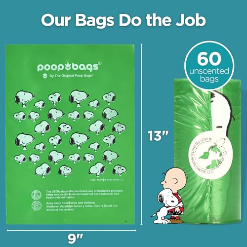 38% USDA Biobased Pet Waste Bags (Green/Black - Unscented / 60 Count (Pack of 1))