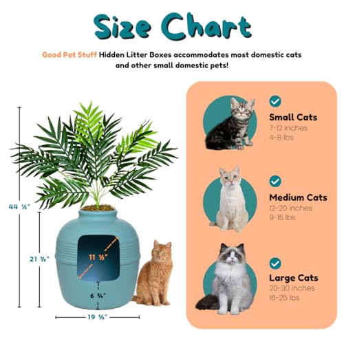 Original Hidden Litter Box Planter (Caribbean Blue)