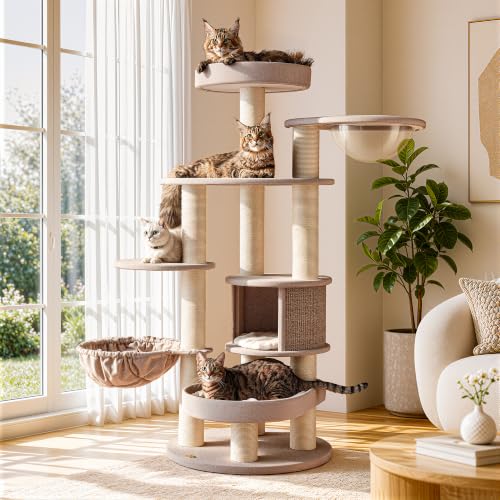 Cat Tree for Large Cats (Beige-01 / 65'')