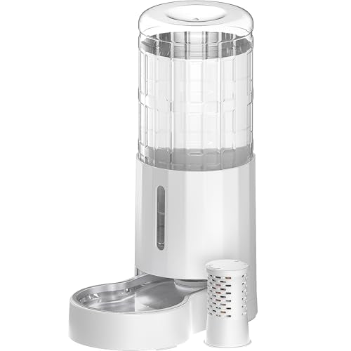 Gravity Dog Water Bowl Dispenser (White / 9.5L+Filter)