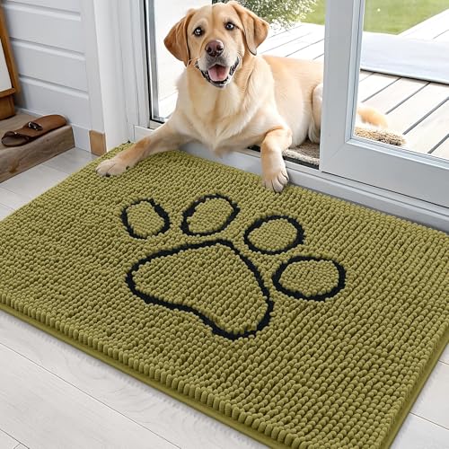 Dog Door Mat for Muddy Paws 36x24 (Willow Green / 36" X 24")