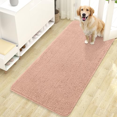 Dog Door Mat for Muddy Paws 47x24 (Peach / 47" X 24")