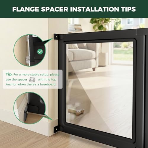AuraSpace Acrylic Dog Playpen with Fence (Black / 24"H)