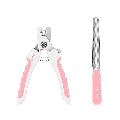 4.7" Small Dog & Cat Nail Clipper Stainless Steel Cat Claw Trimmers for Rabbits (Pink)