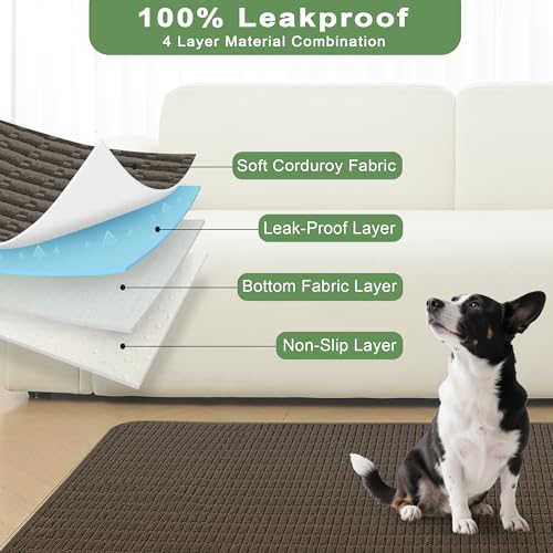 Washable Pee Pads for Dogs Puppy Pad (Coffee / 40"x60"(Pack of 1))