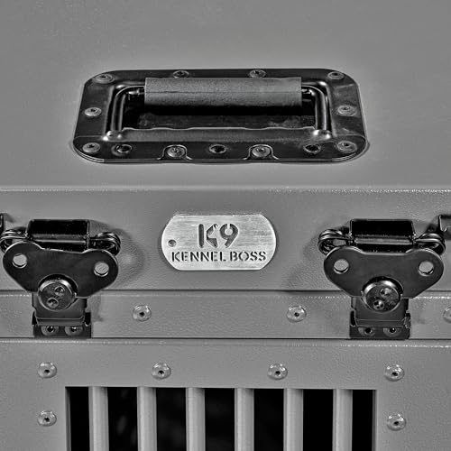 Aluminum Collapsible Dog Crate (Gray / 30.6"L x 22.8"W x 25.7"H)