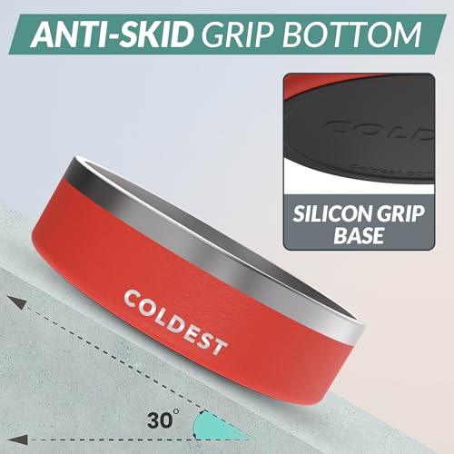 Coldest Dog Bowl (42 oz / Crimson Red)