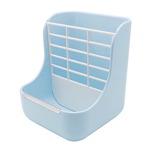 Rabbit Hay Feeder 2 in 1 Automatic Guinea Pig Food Bowl (Blue)