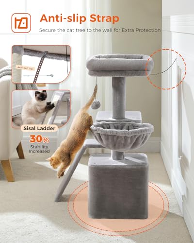 Cactus Cat Tree for Kittens & Small Cats (Grey)