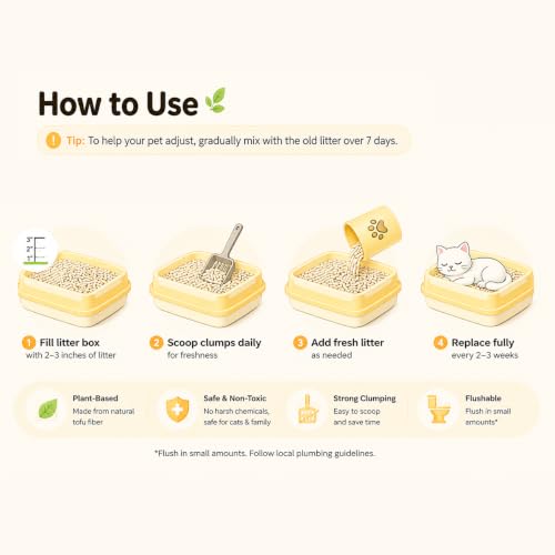 Tofu Cat Litter Flushable (5.7lbs, 5.7lb x 1bag)