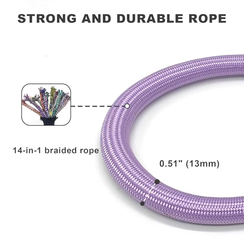Rope Dog Leash (Purple / 6FT*0.51" Single Handle)