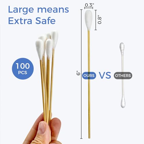 6 Inch Large Cotton Swabs (100PCS)