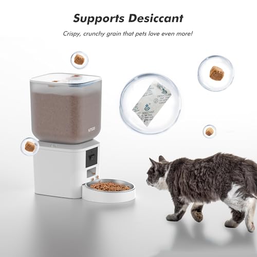 Automatic Dog & Cat Feeder with Camera & WiFi (Pure White)