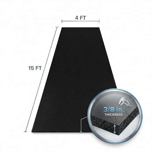 Traxxon by FlooringInc Rubber Gym Flooring Roll (Blue/Grey / 180"L x 48"W x 0.4"Th)