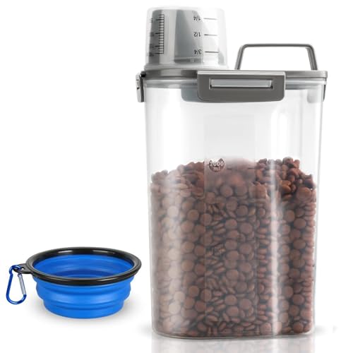 Upgraded Dog Food Storage Container Small (Grey 3 Qt)