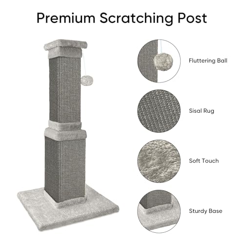 Cat Scratching Post for Indoor Cats (Full Gray)