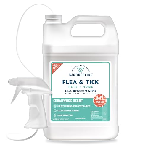 Flea Tick & Mosquito Spray for Pets & Home (128 Fl Oz / Cedarwood)