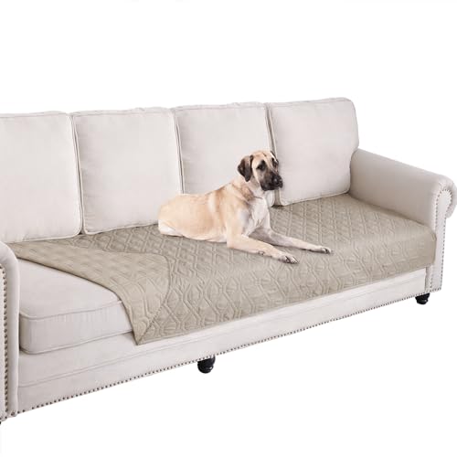 Waterproof Dog Bed Blankets Cover for Bed Couch Sofa Reversible (30x80 Inch (Pack of 1) / Beige)