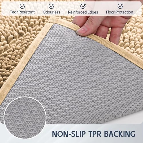 Dog Door Mat for Muddy Paws (72"x24" / Beige)